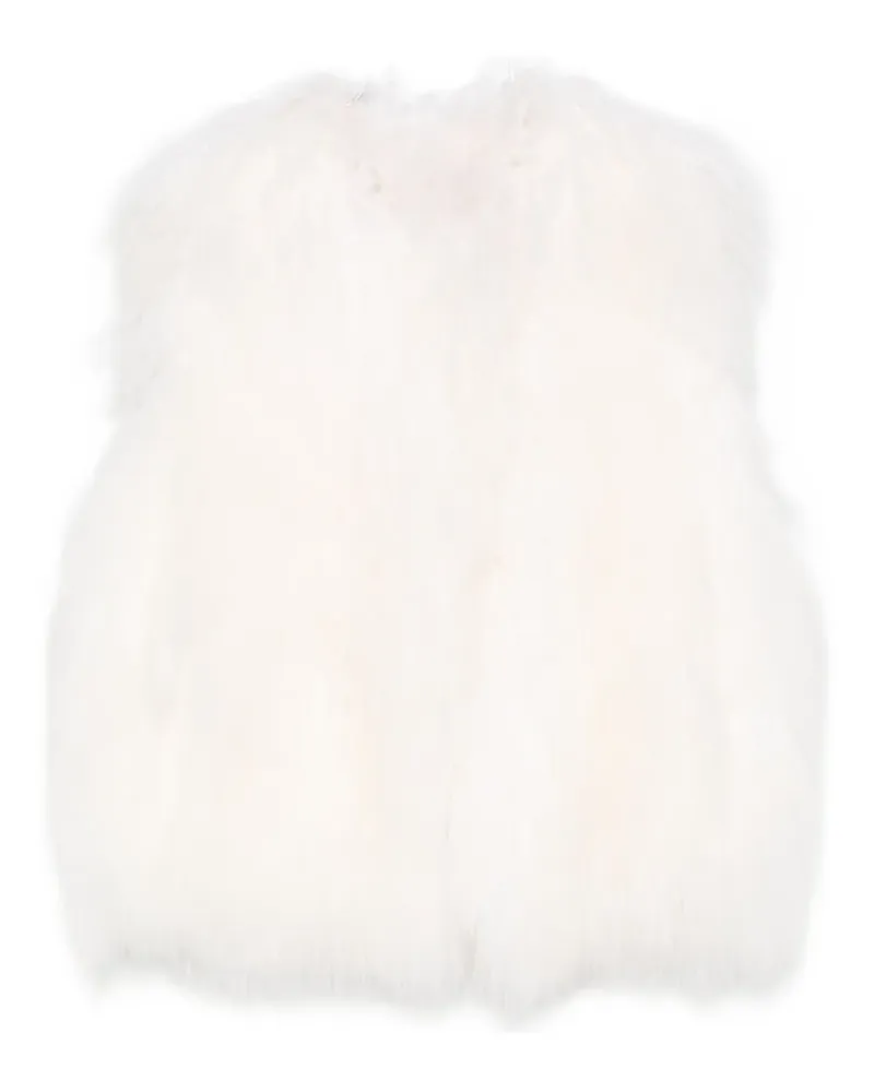 P.A.R.O.S.H. P.A.R.O H. lamb-fur gilet - Nude Nude