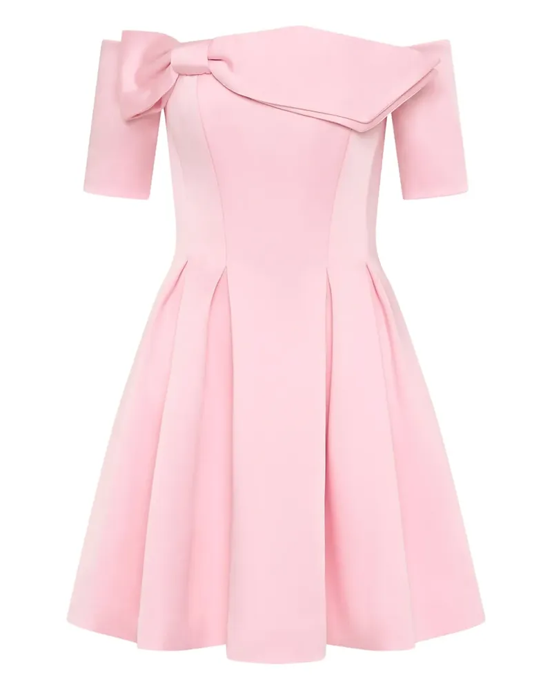 Rebecca Vallance Plissiertes Aymee Minikleid mit Schleife - Rosa Rosa