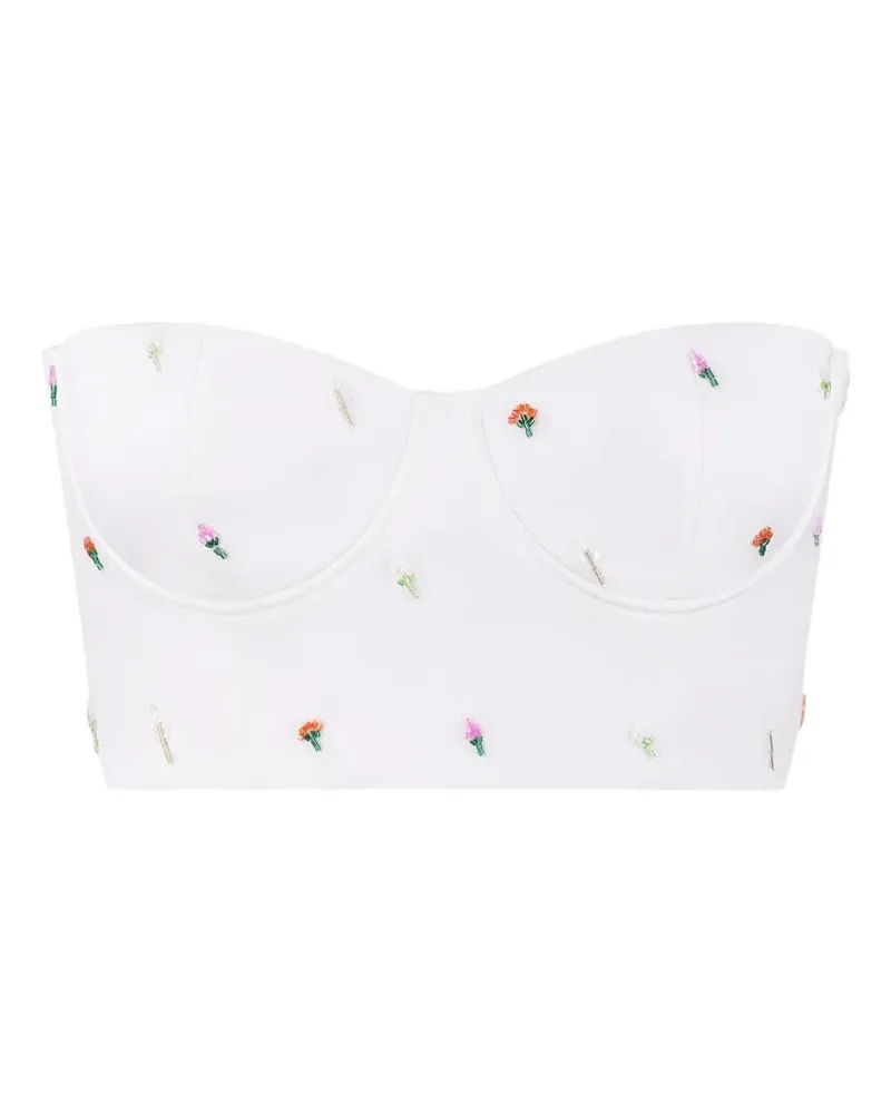 Anna October Maia floral-embroidered corset - Weiß Weiß