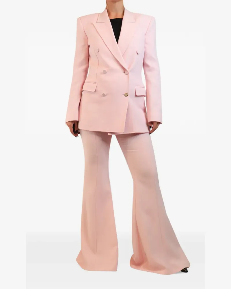 Gabriela Hearst flared double-breasted cashmere suit - Rosa Rosa