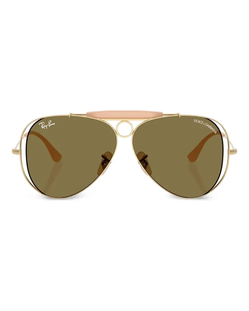 Ray Ban Sonnenbrille aus Metall - Gold Gold