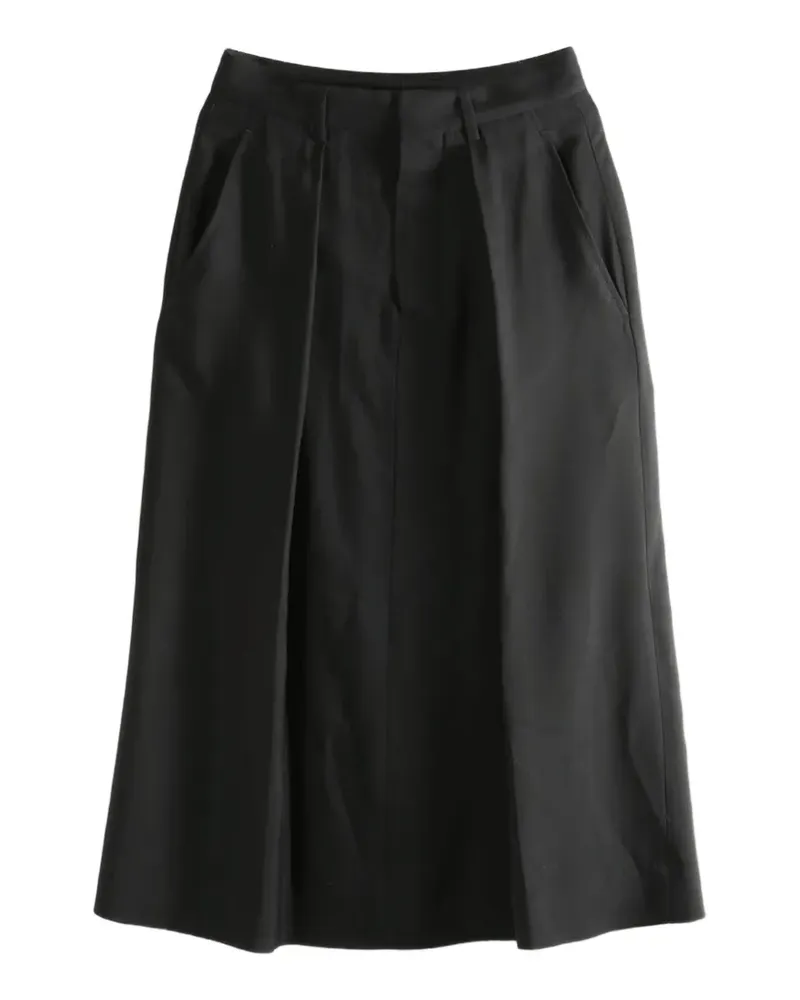 Ann Demeulemeester Yura pleated-front skirt - Schwarz Schwarz