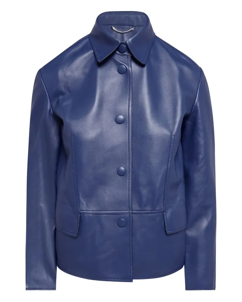 Ferragamo Klassische Lederjacke - Blau Blau