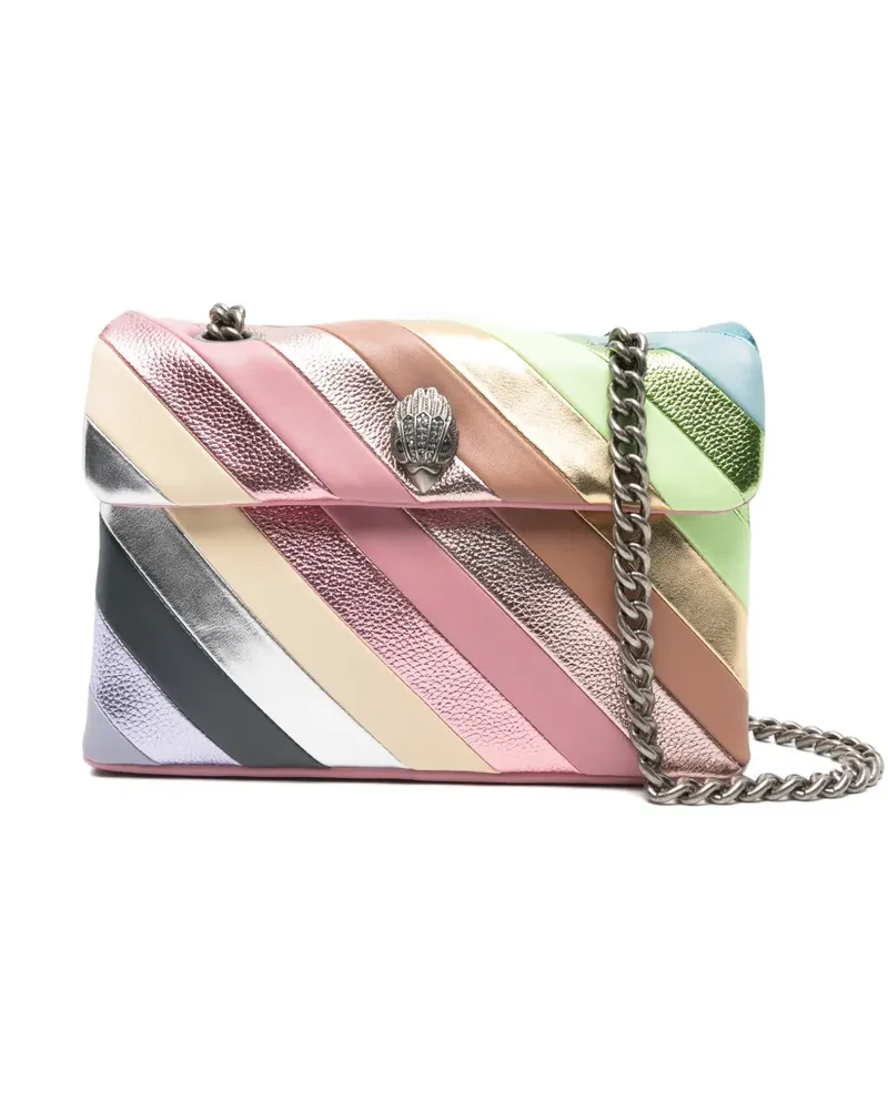 Kurt Geiger Gestreifte Chain Schultertasche - Rosa Rosa