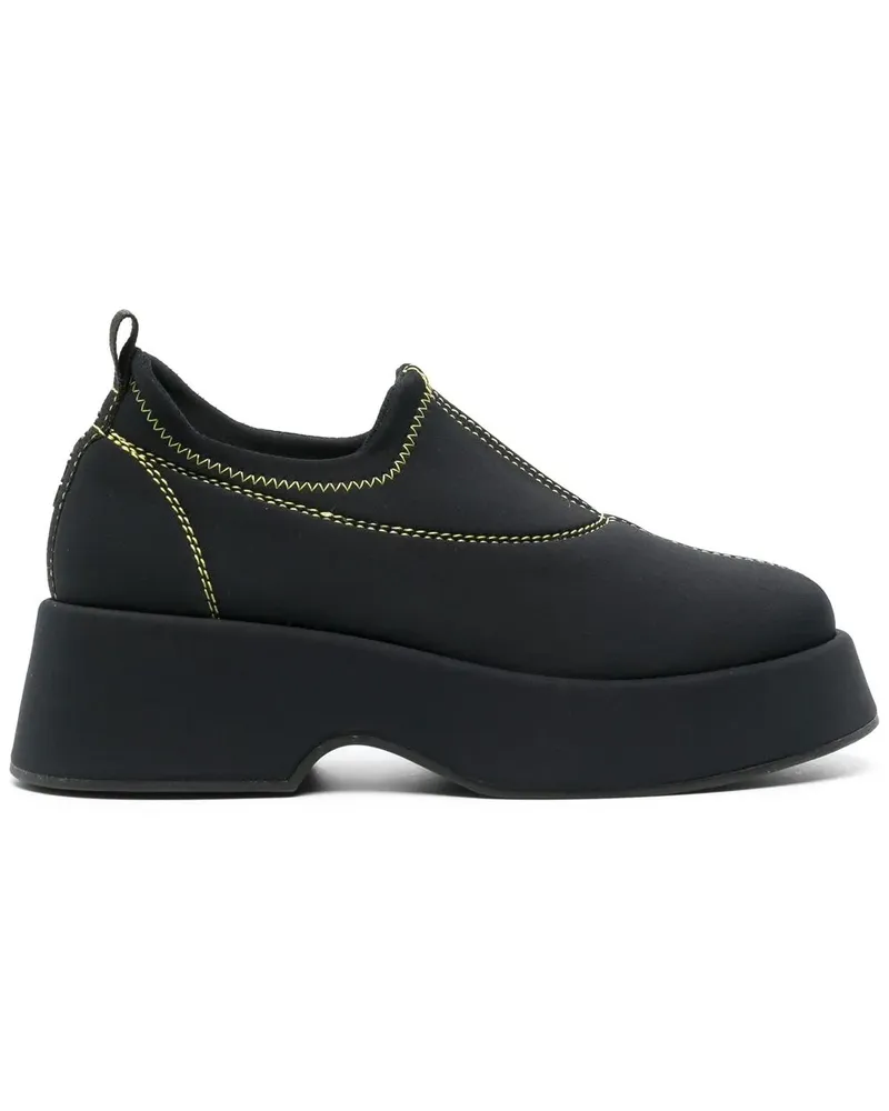 Ganni Flatform-Schuhe - Schwarz Schwarz