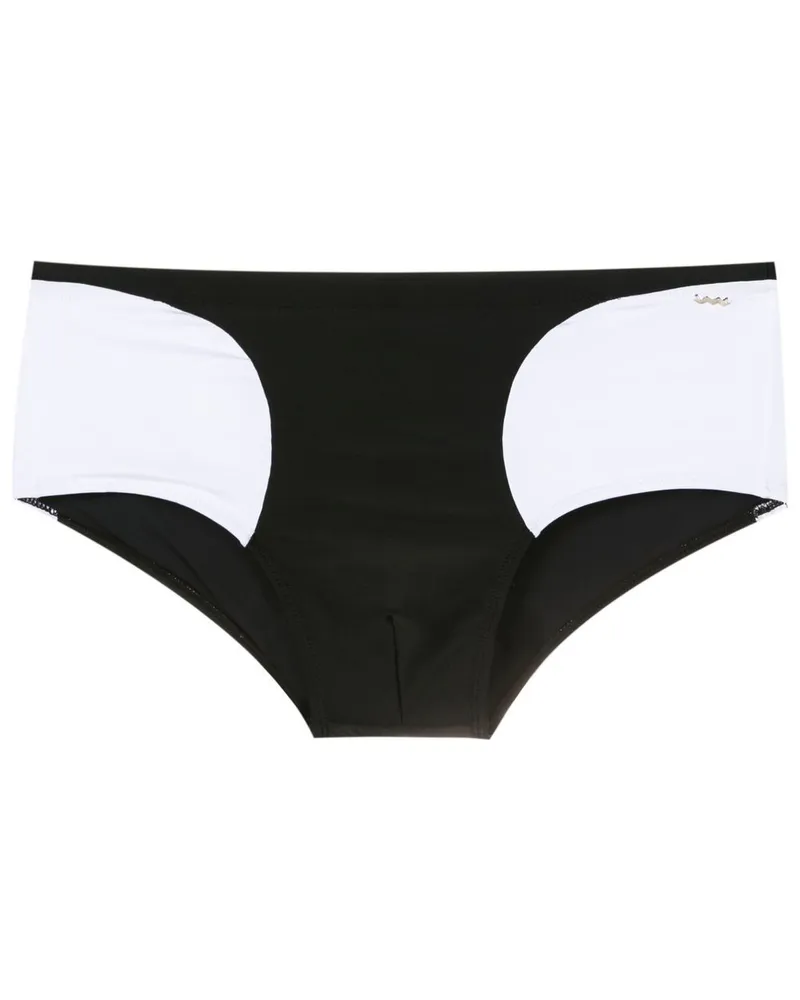 Amir Slama Badehose in Colour-Block-Optik - Schwarz Schwarz