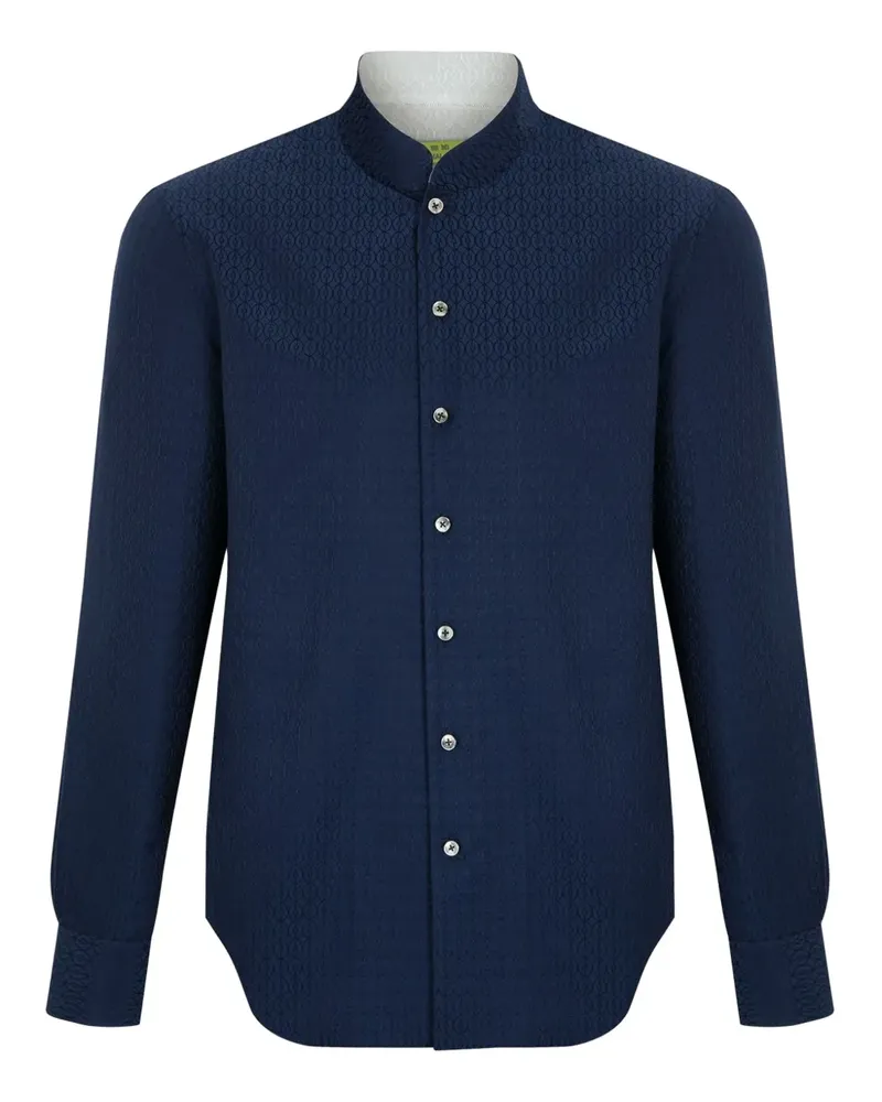 Shanghai Tang Strukturiertes Hemd - Blau Blau