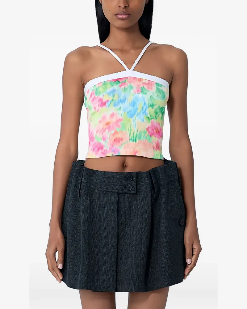 Prada cropped floral top - Grün Grün