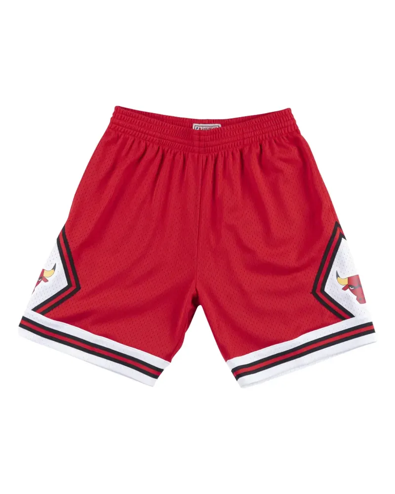 Mitchell & Ness elasticated graphic-print shorts - Rot Rot