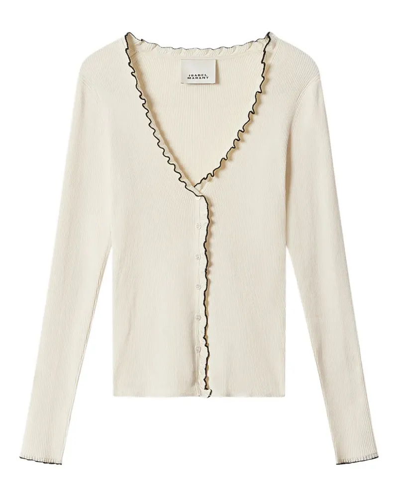 Isabel Marant x Izae Cardigan mit Rüschenbesatz - Nude Nude