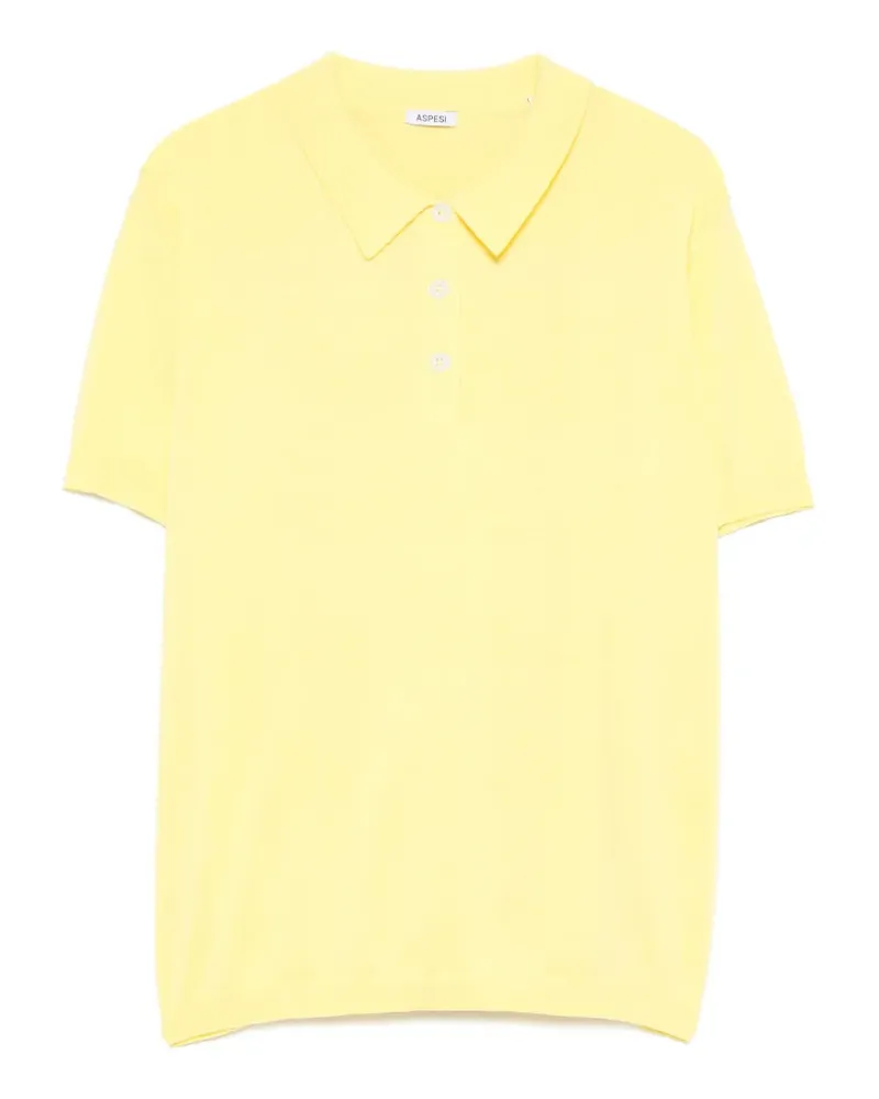 ASPESI Poloshirt mit kurzen Ärmeln - Gelb Gelb