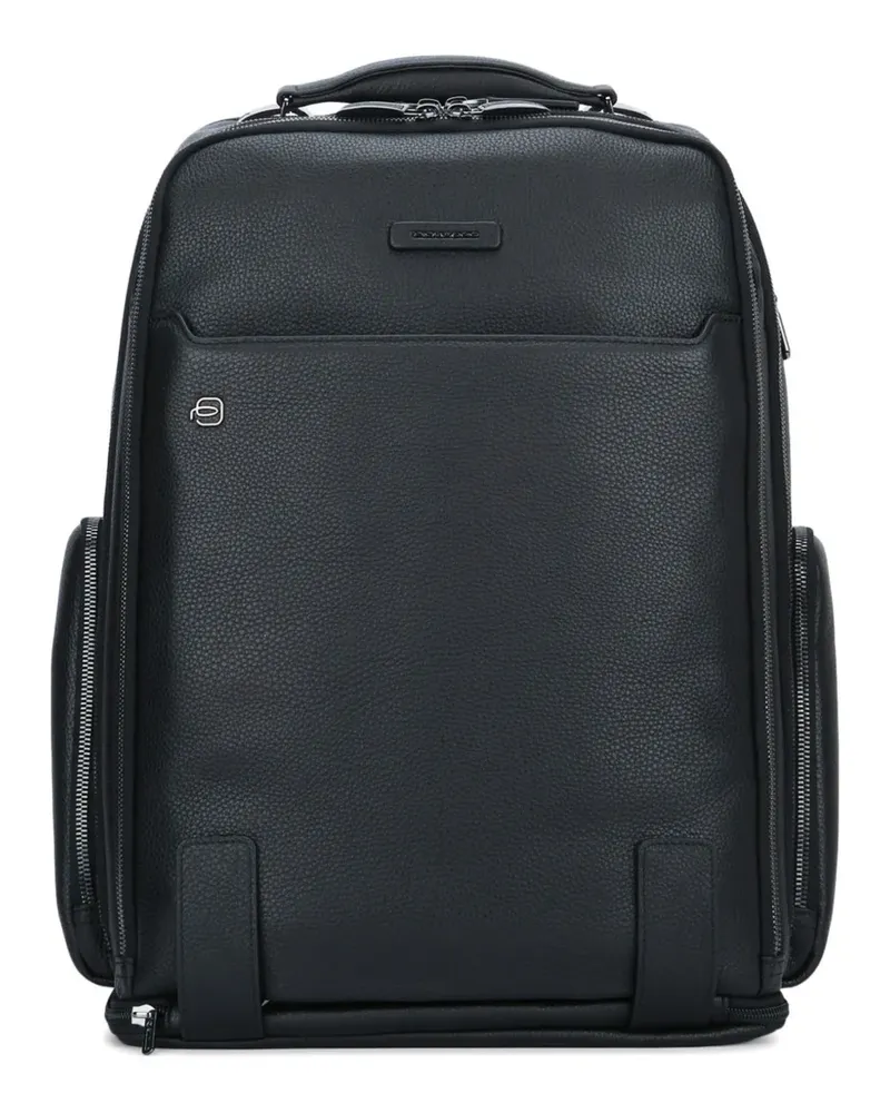 Piquadro Bagmotic pebbled backpack - Schwarz Schwarz