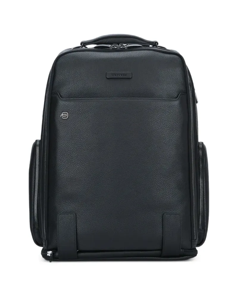 Piquadro Bagmotic pebbled backpack - Schwarz Schwarz