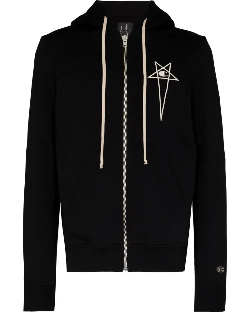 Rick Owens x Champion Kapuzenjacke - Schwarz Schwarz