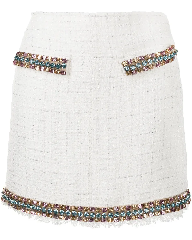 Blumarine Tweed-Minirock - Weiß Weiß