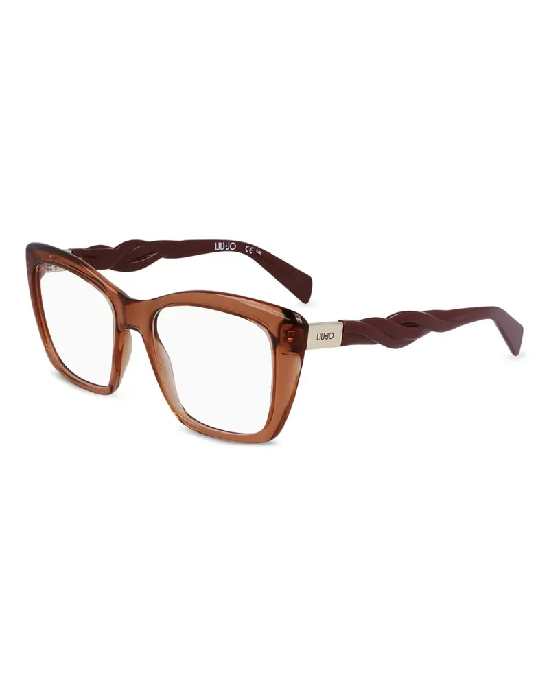 Liu Jo Brille mit Logo-Gravur - Braun Braun