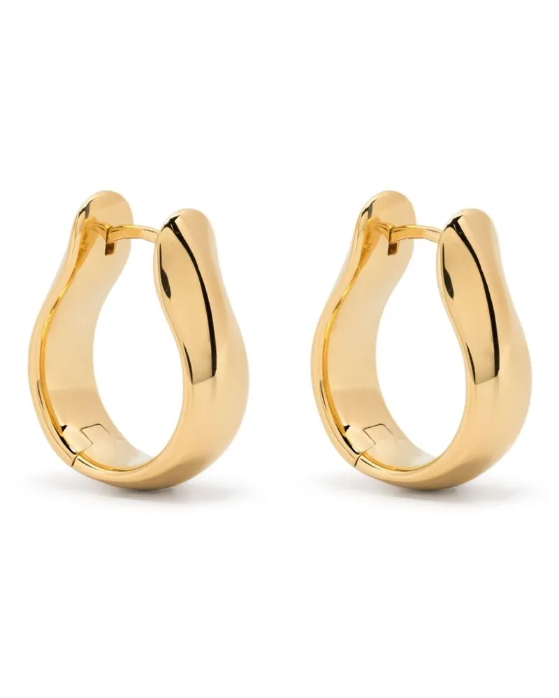 Tom Wood medium Oyster hoop-design earrings - Gold Gold