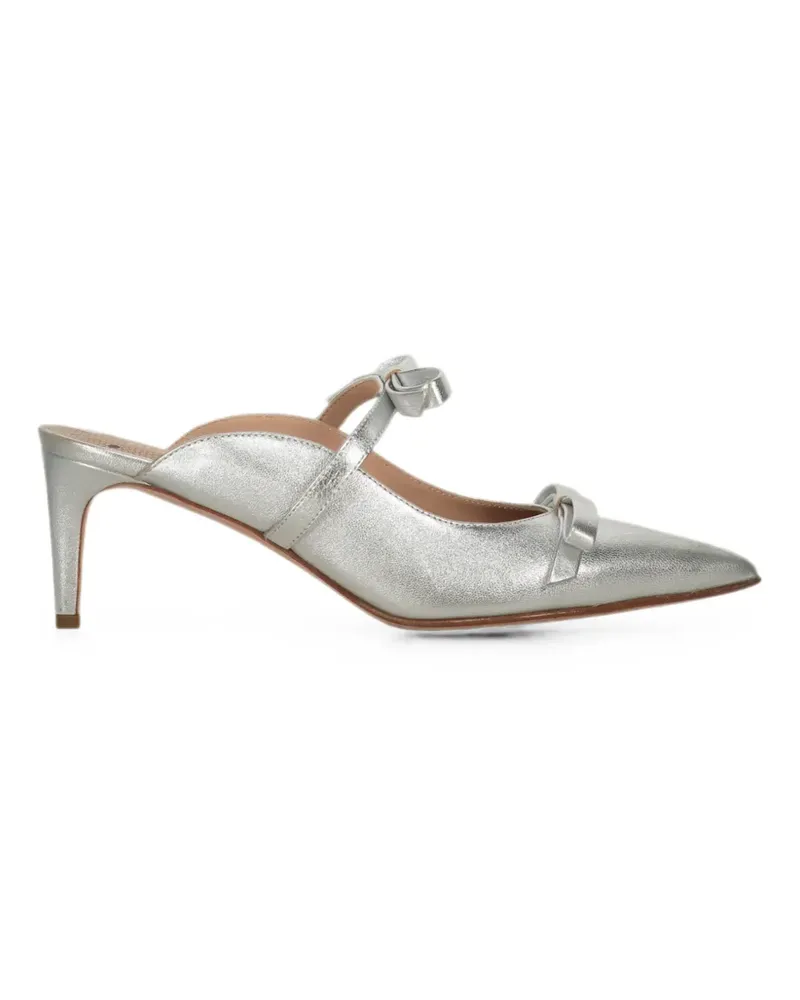 RED Valentino bow-detail pointed-toe mules - Silber Silber