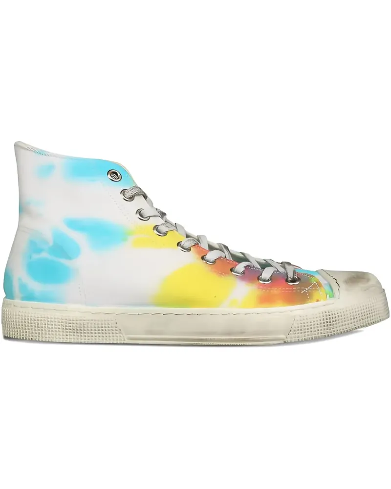 Metal Gienchi x Jean Michel tie-dye high-top sneakers - Weiß Weiß