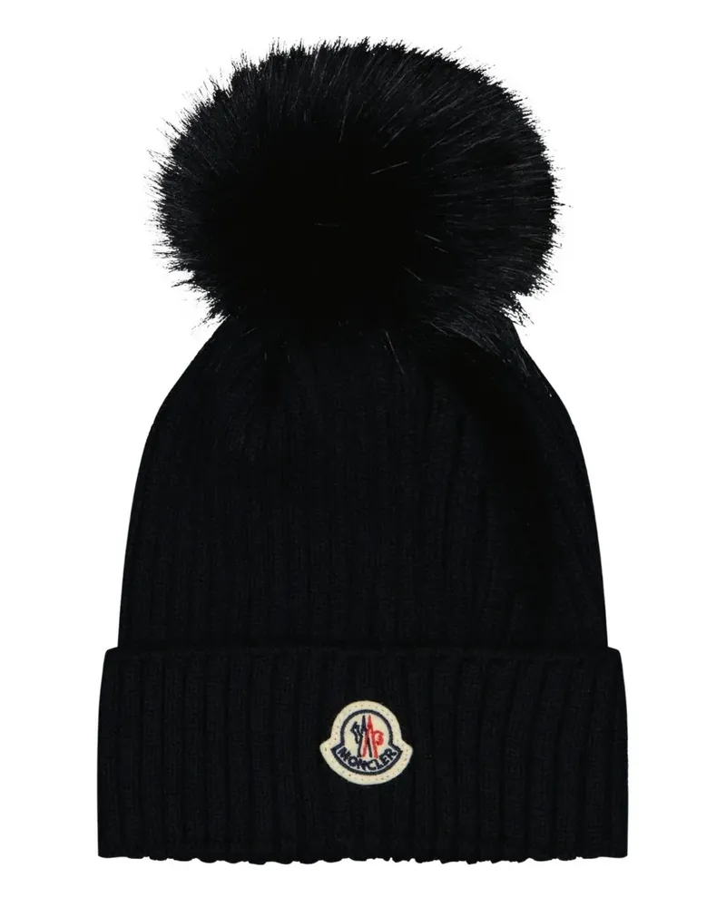 Moncler pompom beanie hat - Blau Blau
