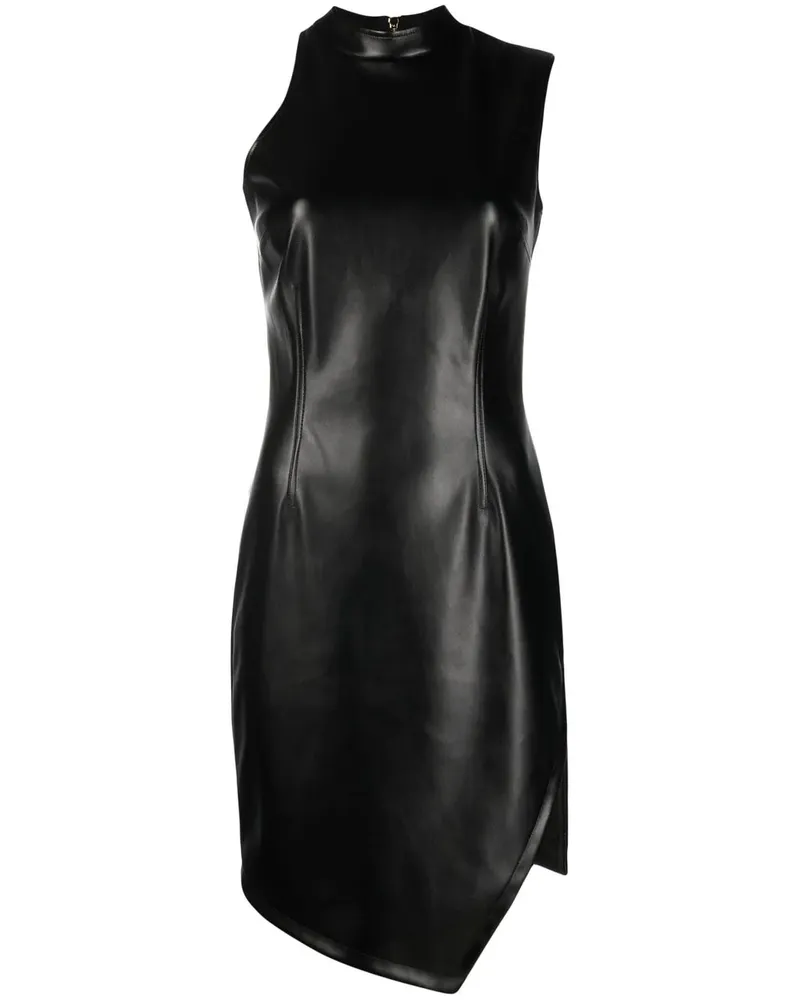 Chiara Ferragni Midikleid aus Faux-Leder - Schwarz Schwarz