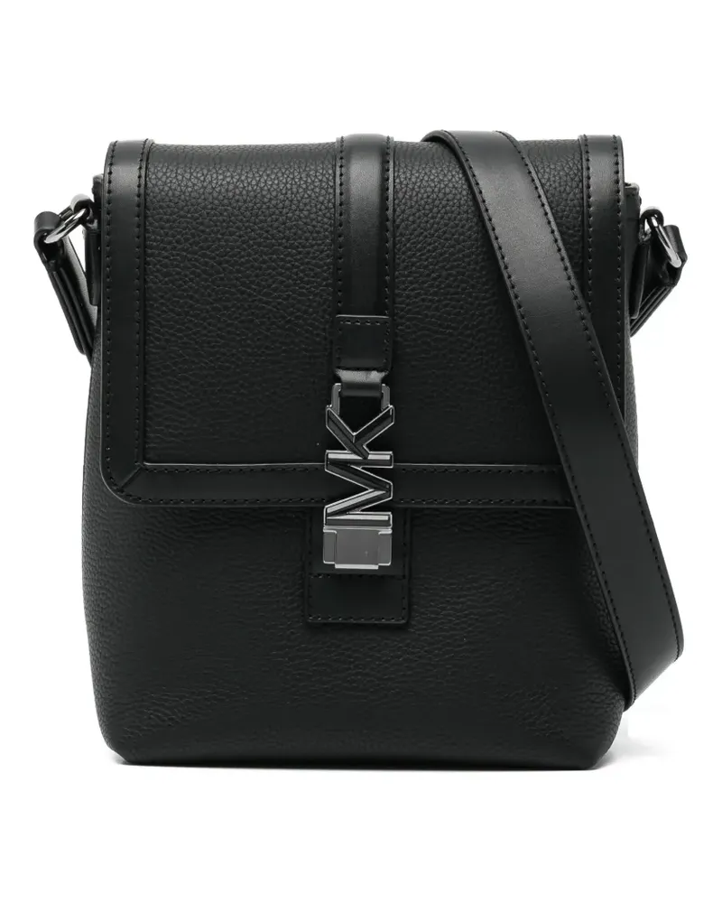 Michael Kors Kuriertasche mit Logo-Verschluss - Schwarz Schwarz