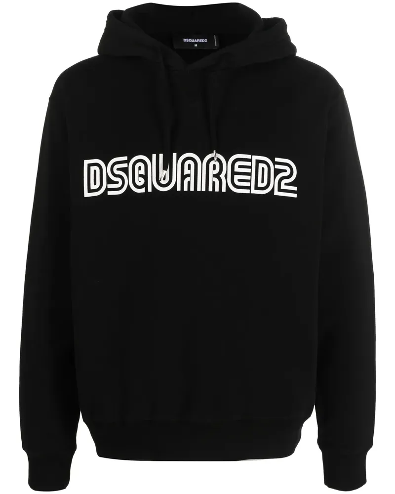 Dsquared2 Hoodie mit Logo-Print - Schwarz Schwarz