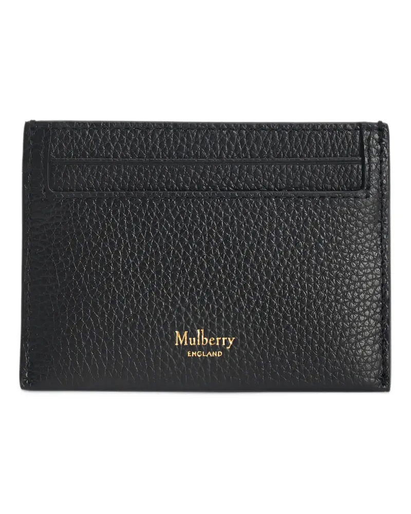Mulberry Kleines Kartenetui aus gekörntem Leder mit Logo-Print - Schwarz Schwarz