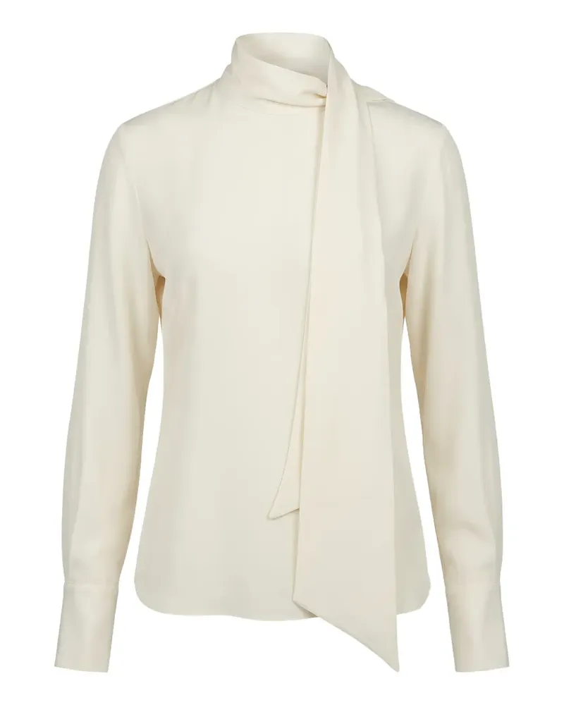 Valentino Garavani pussy-bow long-sleeve shirt - Nude Nude