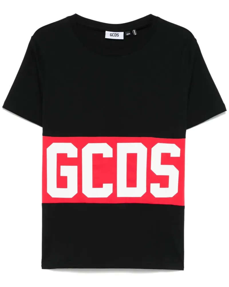 GCDS T-Shirt mit Logo-Print - Schwarz Schwarz