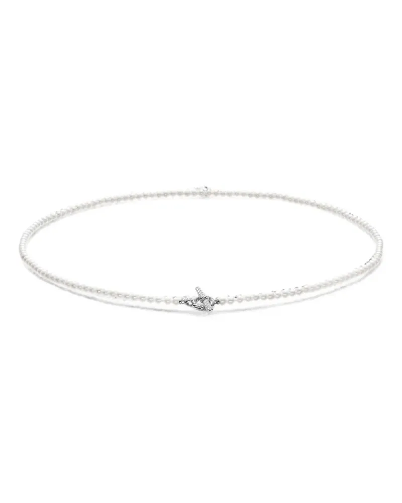 David Yurman Pearl Classics Halskette mit Perlen und Diamanten - Silber Silber