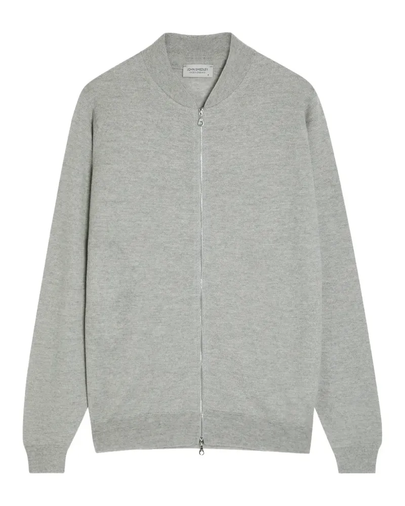 John Smedley Cardigan mit Reißverschluss - Grau Grau