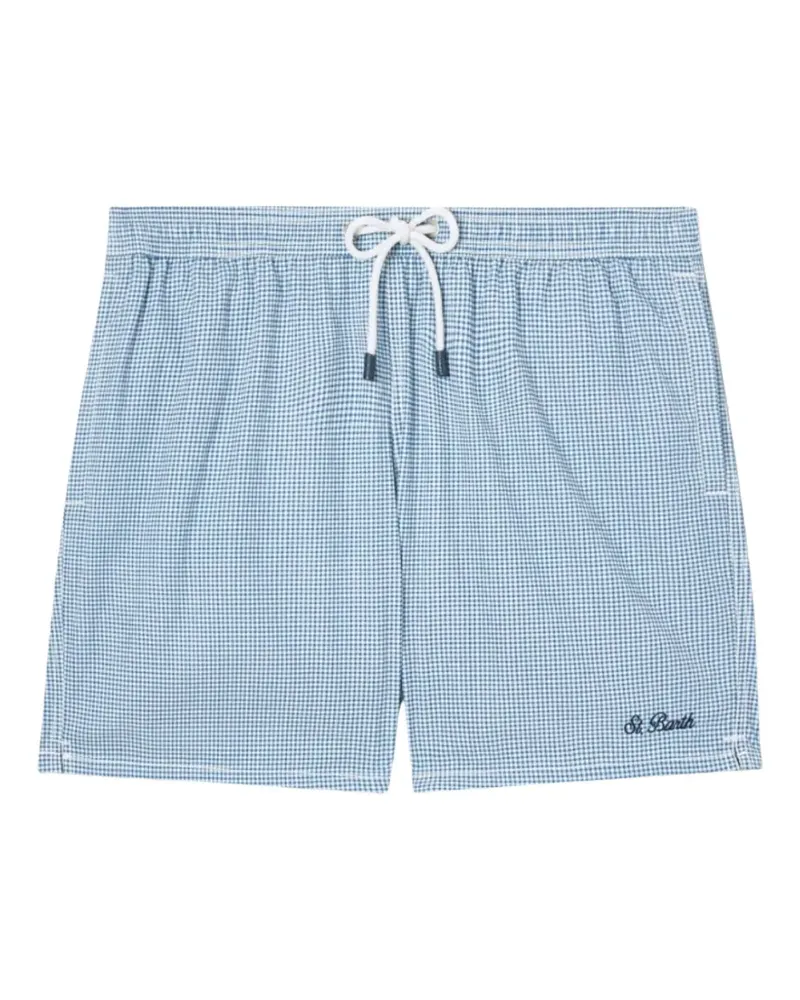 MC2 Saint Barth gingham-pattern swim shorts - Blau Blau