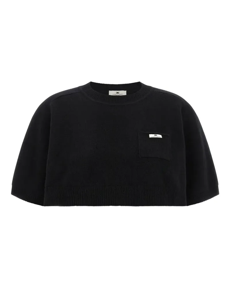 Elisabetta Franchi wool and cashmere top - Schwarz Schwarz