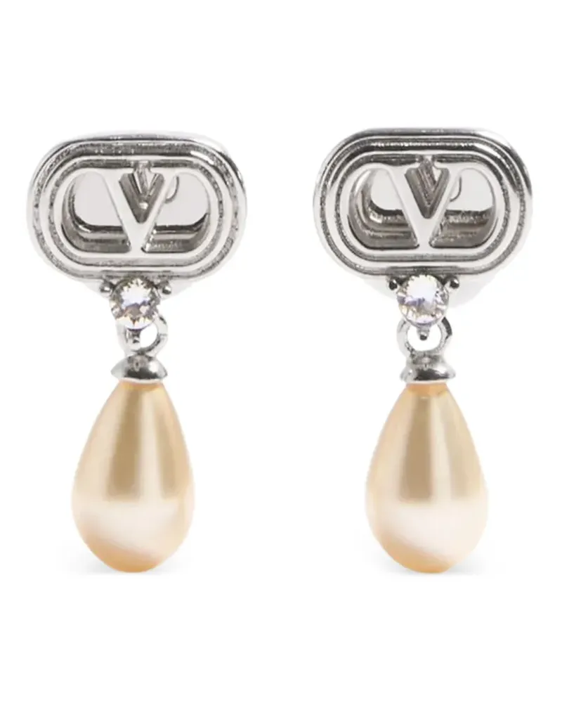 Valentino Garavani Ohrringe mit Tropfenperlen - Silber Silber