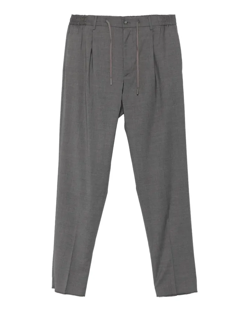 Tagliatore Bundfaltenhose mit Kordelzug - Grau Grau