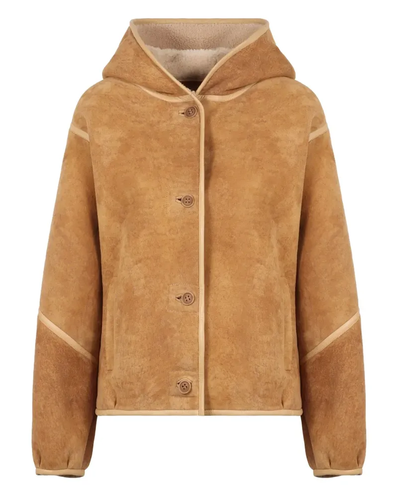 Salvatore Santoro Wildlederjacke mit Shearling-Besatz - Braun Braun