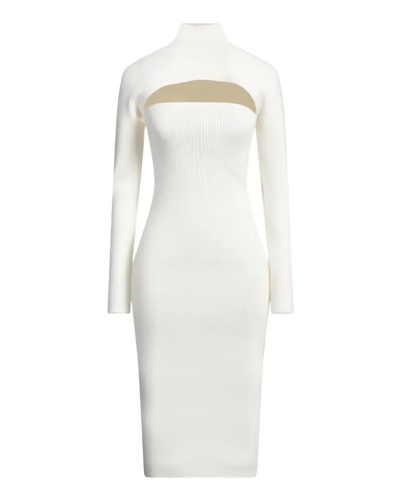 Tom Ford Geripptes Strickkleid mit Cut-Out - Weiß Weiß