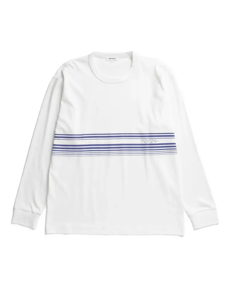 Norse Projects Loften Nautical stripe-print long-sleeved cotton T-shirt - Weiß Weiß