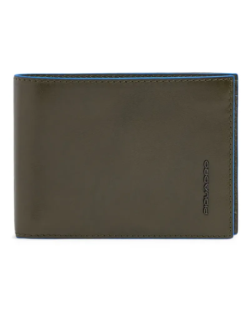 Piquadro Portemonnaie mit Logo-Schild - Grün Grün