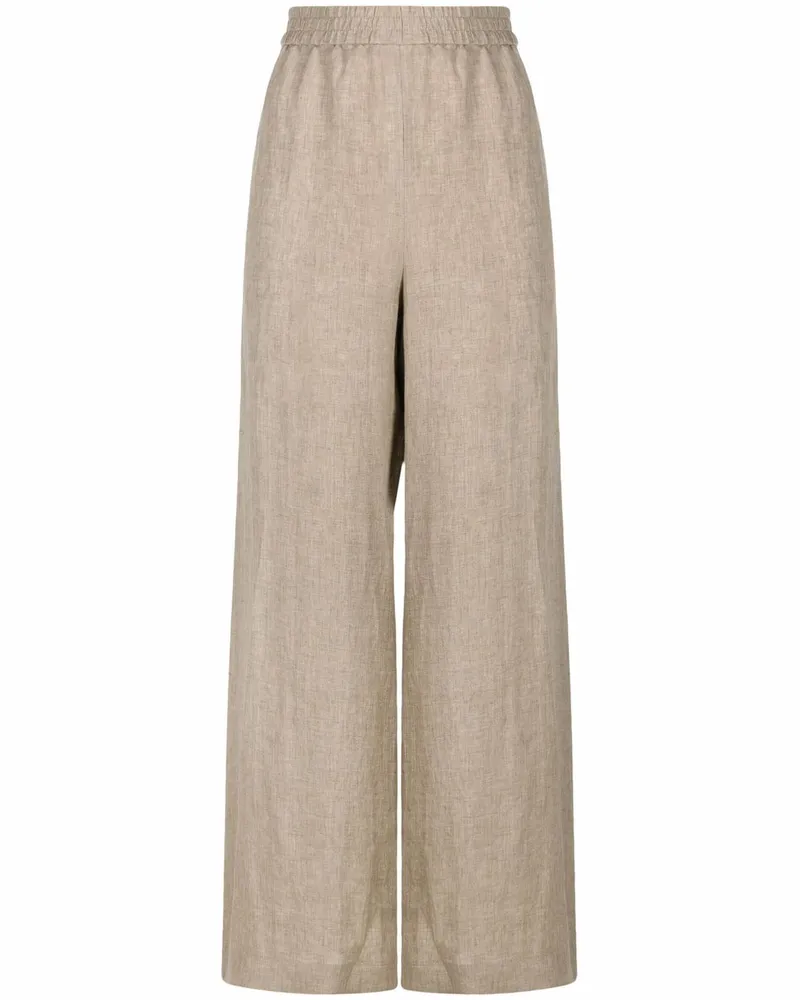 Fabiana Filippi Leinenhose mit weitem Bein - Nude Nude