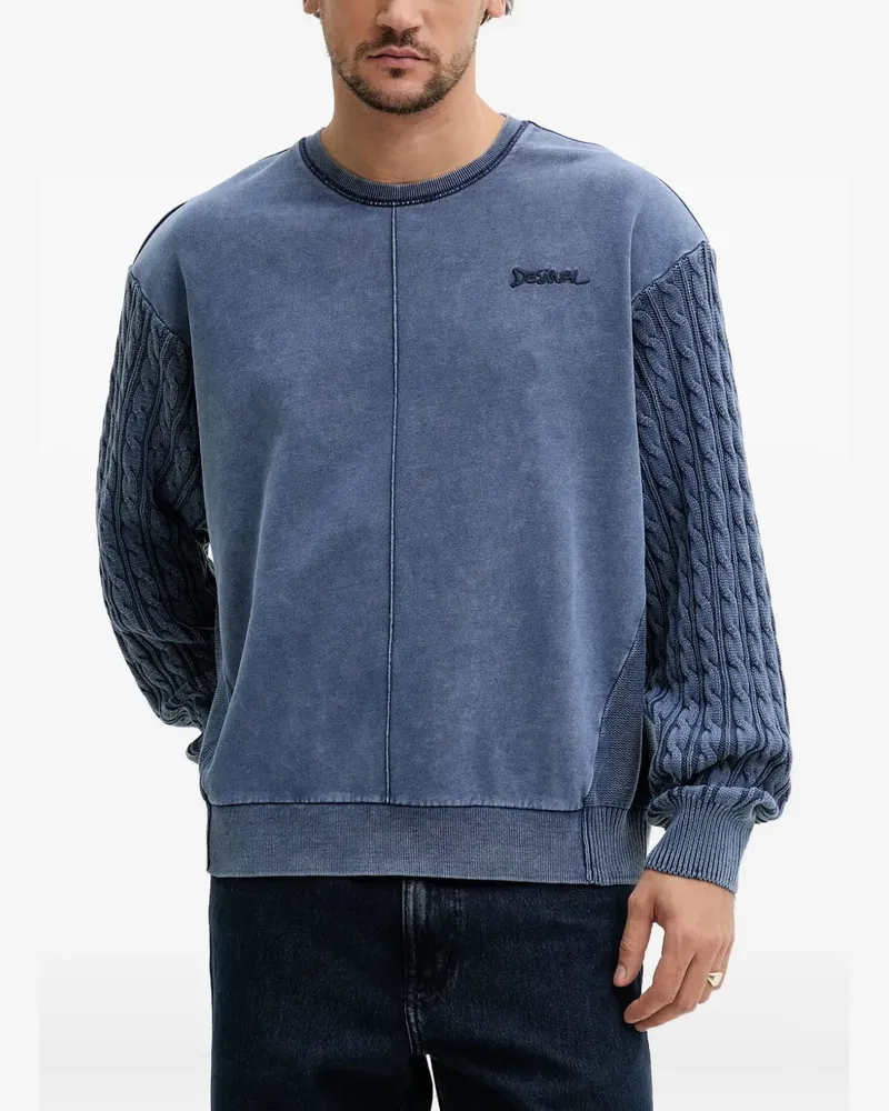 Desigual cable-knit sweatshirt - Blau Blau