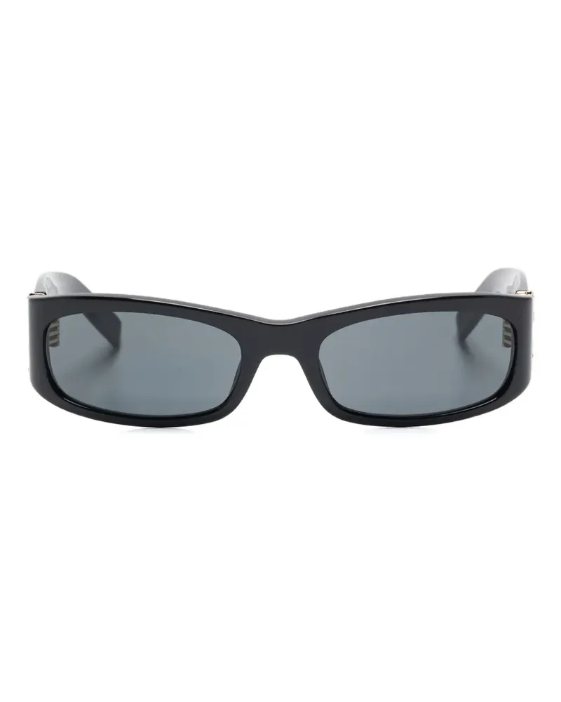 Saint Laurent Sonnenbrille mit eckigem Gestell - Schwarz Schwarz