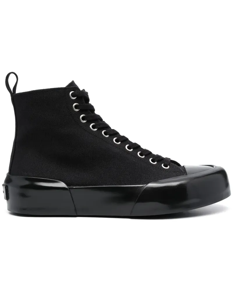 Jil Sander High-Top-Sneakers - Schwarz Schwarz