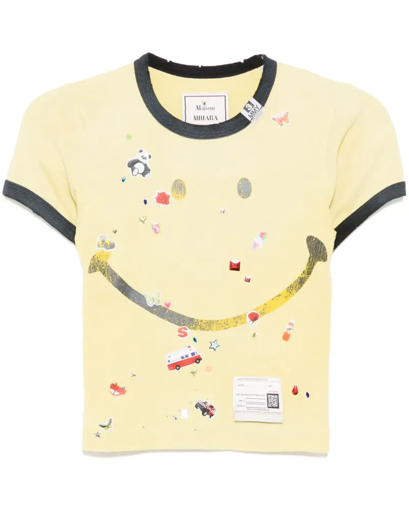 MIHARAYASUHIRO T-Shirt mit grafischem Print - Gelb Gelb