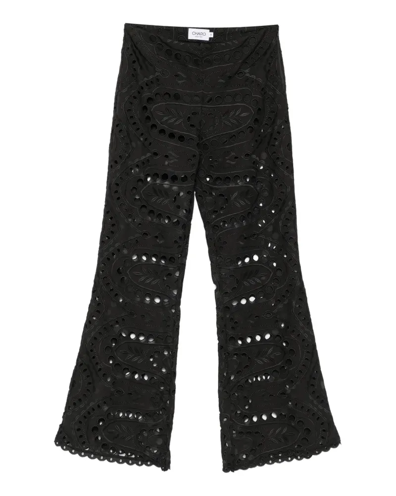 Charo Ruiz broderie-anglaise trousers - Schwarz Schwarz
