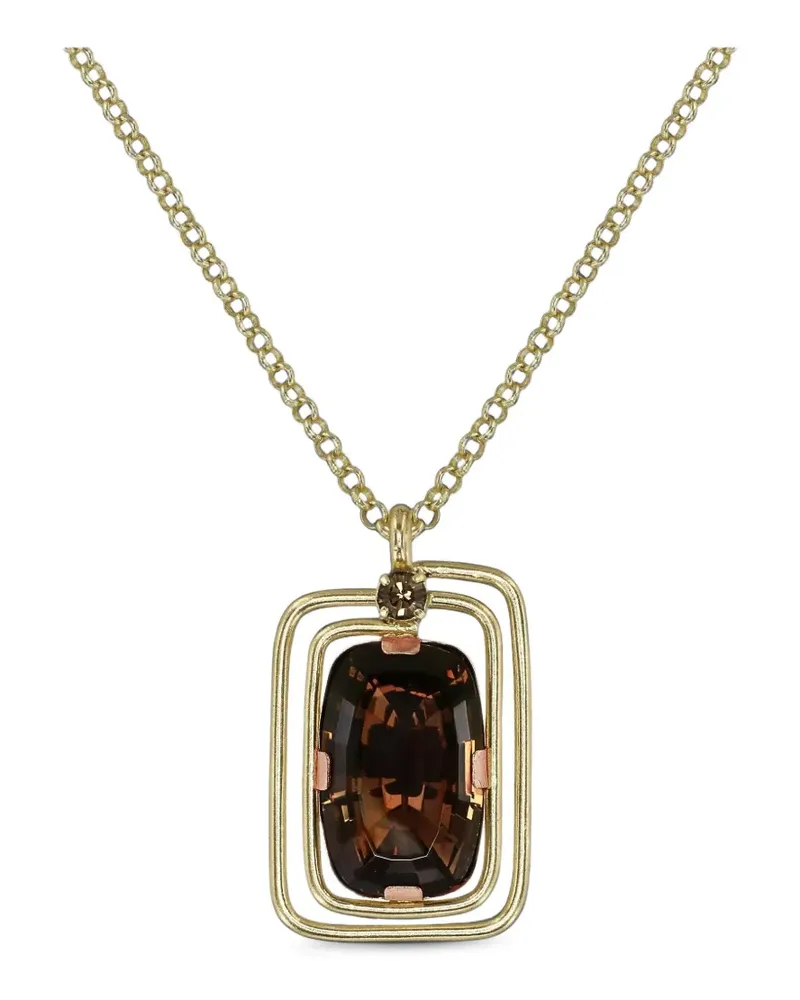 KONPLOTT To The Max cushion-cut crystal necklace - Gold Gold