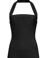 Proenza Schouler Neckholder-Top aus geripptem Strick Schwarz