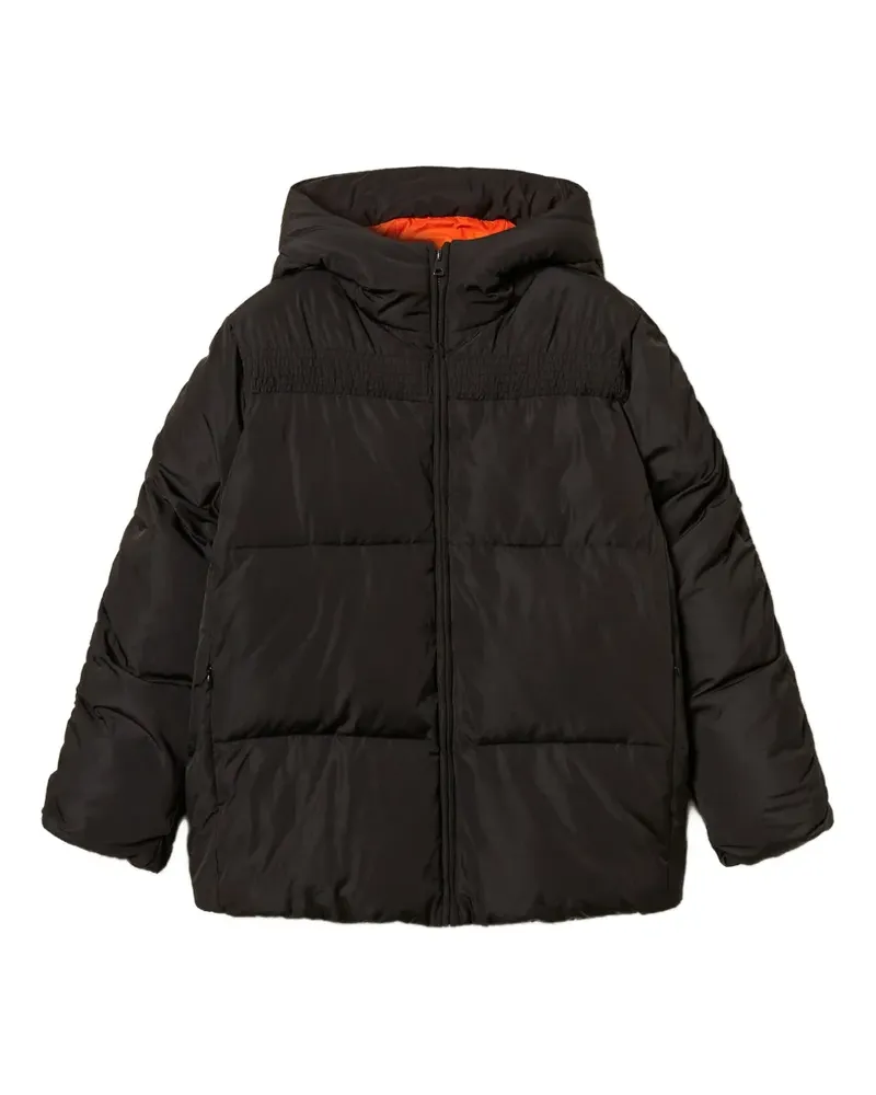 Twin-Set Gefütterte Kapuzenjacke - Schwarz Schwarz