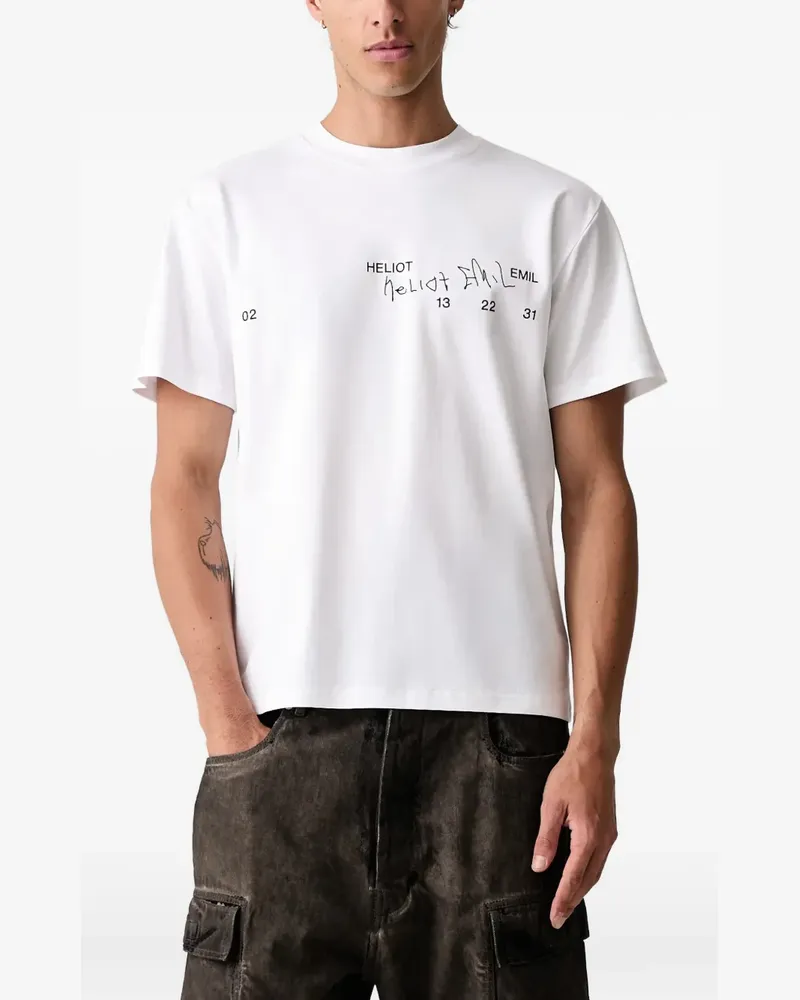 Heliot Emil Fulgens logo-print short-sleeve T-shirt - Weiß Weiß